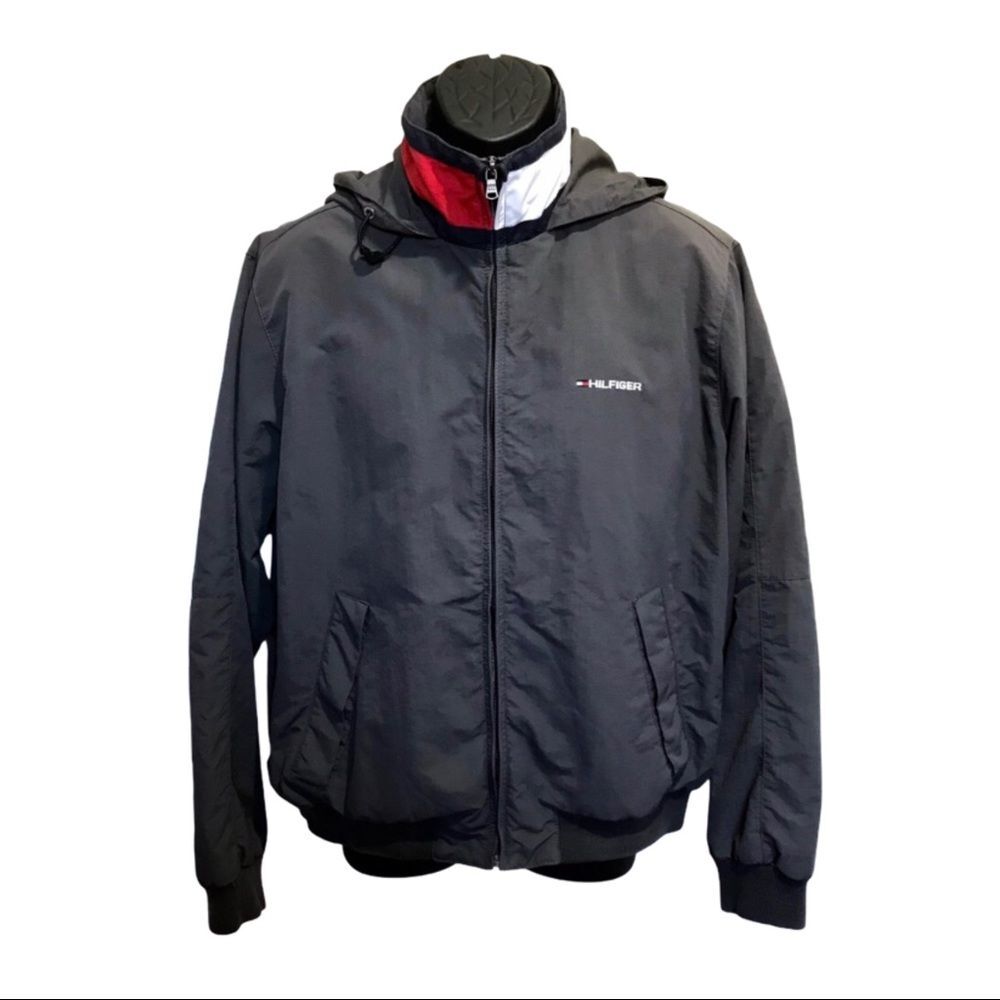 Tommy Hilfiger Vintage Men’s Bomber Jacket Gray Sz S